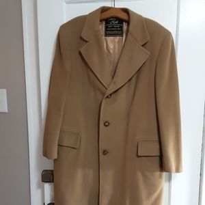 100% Cashmere topcoat Camel color vintage